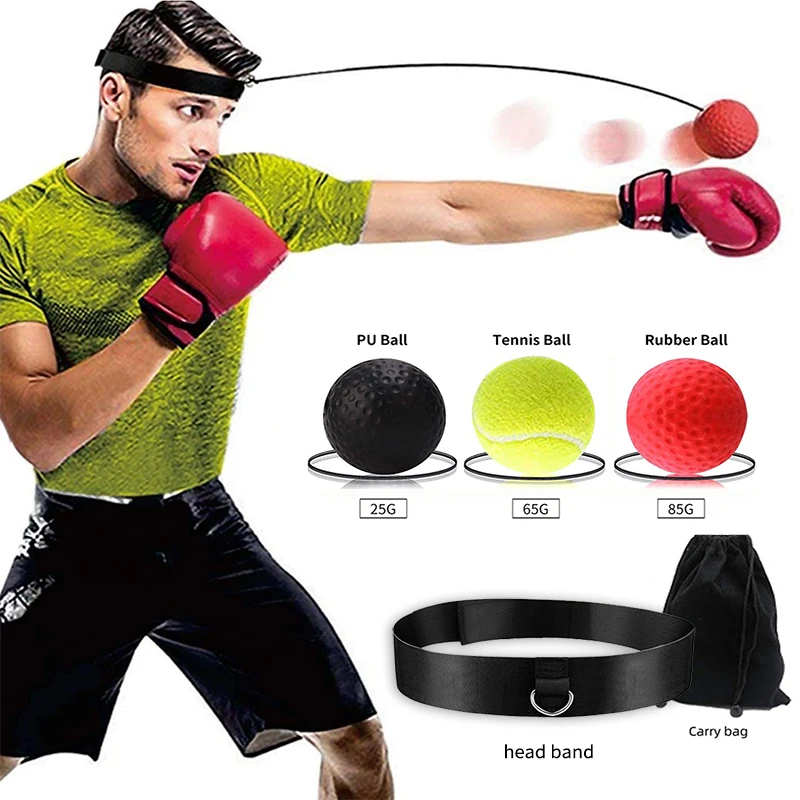 Diadema con pelota para entrenamiento de boxeo, mejora la velocidad, los reflejos y la capacidad de