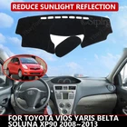 Чехол для приборной панели автомобиля Toyota Vios Yaris Belta Soluna XP90 2008  2013, защитный коврик от солнца, коврик для приборной панели, Автомобильный Ковер