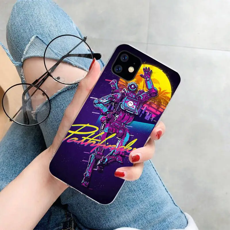PENGHUWAN Горячая игра Apex легенды крышка черная мягкая чехол для телефона iPhone 11 pro XS MAX