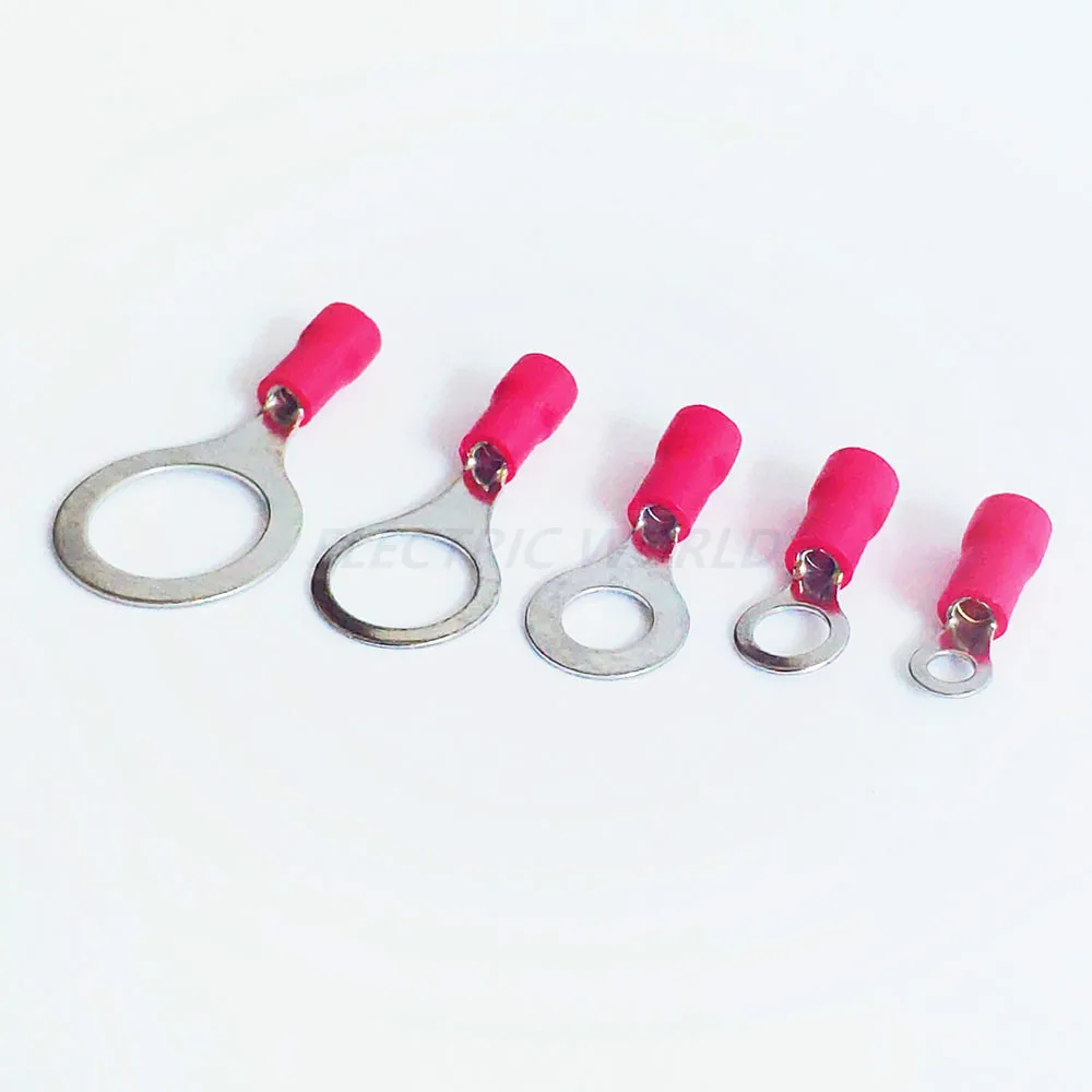 100 шт проволочный соединитель Кольцо Изолированные клеммные RV2-3 RV2-4 RV2-5 жильный