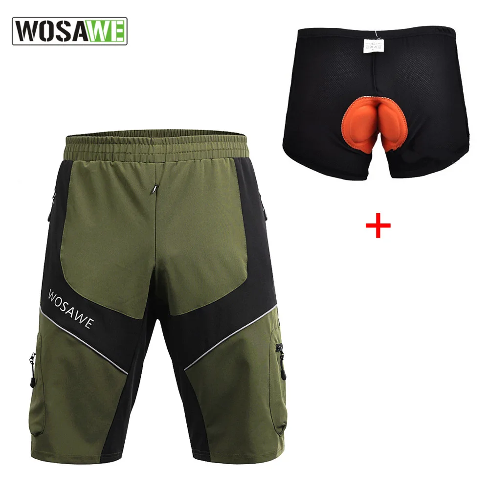 WOSAWE велосипедные шорты Pro Men'S свободные для езды на велосипеде горные
