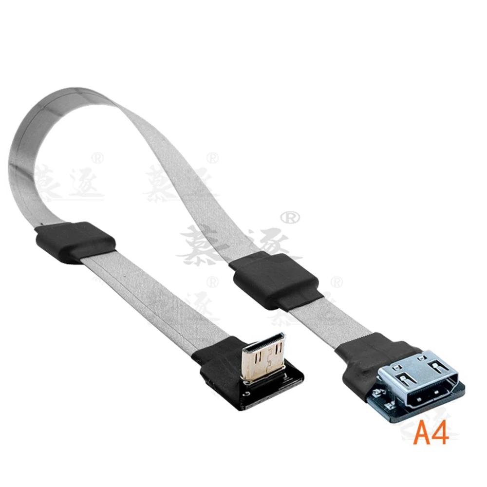 

A4 Magnetic Anti-interference FPV HD-compatible Female to Up Mini Micro HD Male HDTV FPC Flat Cable for HDTV Multicopter