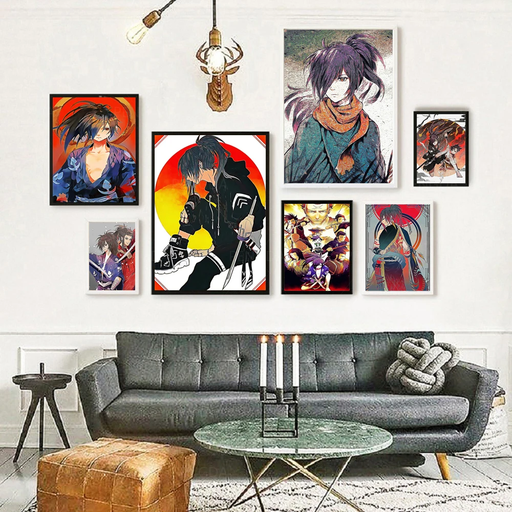 

Paintings Wall Art Canvas Dororo Anime Japan Red Fight Boy Modular Picture HD Print Posters No Frame For Living Room Home Decor