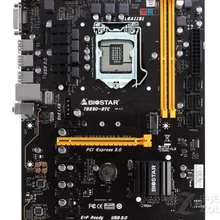 BTC BIOSTAR TB250-BTC Motherboards 6PCIE B250 LGA 1151 DDR4 ATX BTC Mining Motherboard (alternative B250 PRO MINING EXPERT ) BT