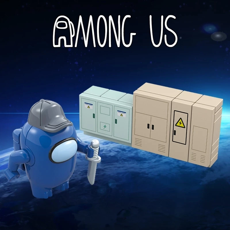 8Pcs/lot Among Us Toy Game Series Action Figures Space Alien Peluche set Building Blocks Classic Model Bricks Kids Kits Tron | Игрушки и