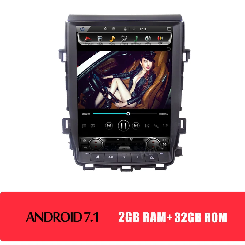 android car radio KiriNavi вертикальный экран Tesla стиль Android 7,1 12," Автомагнитола для Toyota Alphard автомобильный Dvd мультимедиа gps навигация 2007-2013 - Цвет: android car radio
