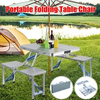 outdoor folding table chair camping aluminium alloy picnic table waterproof durable table desk for beach table picnic camping