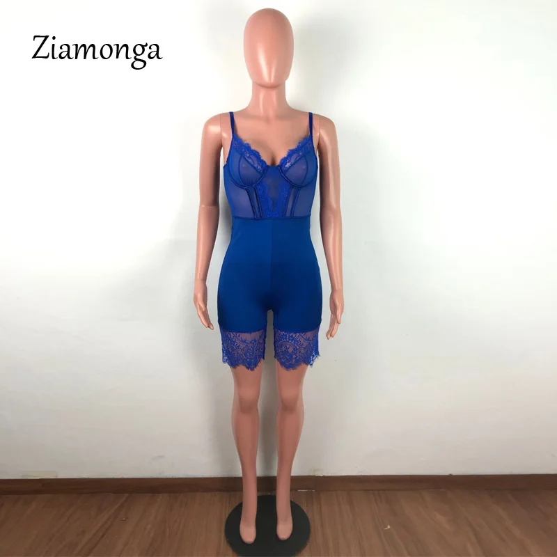 Ziamonga, кружевные женские комбинезоны, спортивный костюм, сексуальный комбинезон с вырезами, женские комбинезоны с v-образным вырезом, вечерние комбинезоны