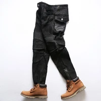 mkl650 rock can roll genuine goat leather motorcycle rider pants vintage stylish durable suede trousers