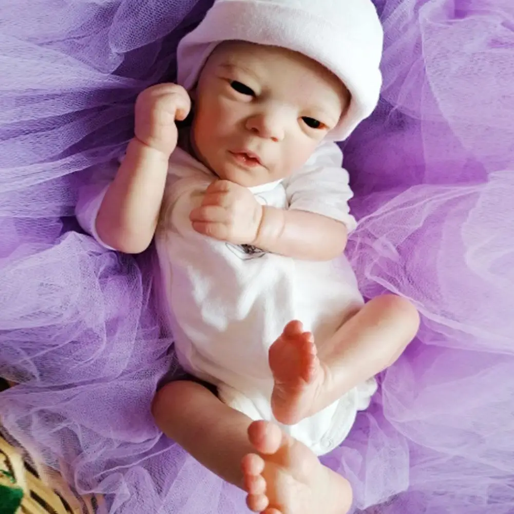 

17 Inches Limited Edition Reborn Doll Kit Simulation Darren Doll Popular Feel Flesh-colored Soft Lifelike Kit Cute F4M0
