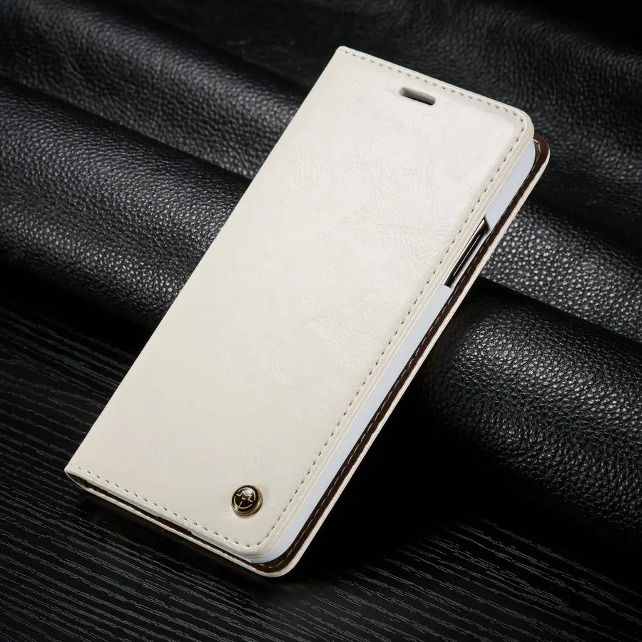 CaseMe, деловой чехол для iPhone 11 Pro, Роскошный кошелек, кожаный чехол для iPhone 11, 7, 8, 6 Plus, с магнитной застежкой, подставка, флип-чехол - Цвет: White