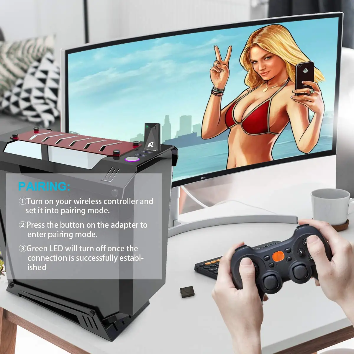 Беспроводной usb-адаптер Bluetooth для Windows Mac Raspberry Pi Nintendo Switch поддерживает