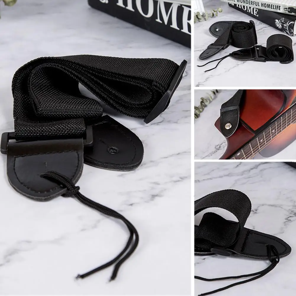 gitarre strap leder einstellbare schulter gurt für gitarre elektrische gitarre bass gitarre teile zubehör schwarz neue free global shipping