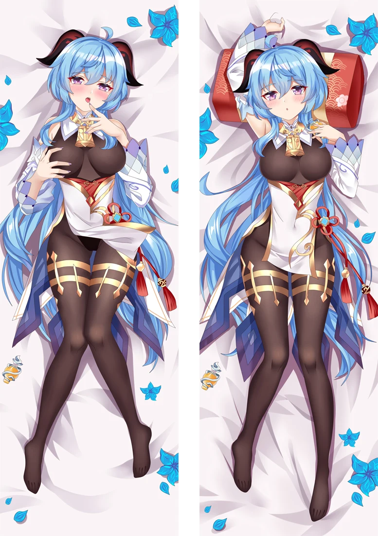 Игра Genshin воздействия ганю Косплэй Сексуальная Подушка Dakimakura Чехол обниматься