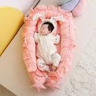 Детская кроватка, 50 х90 см, из хлопка, дышащая, складная