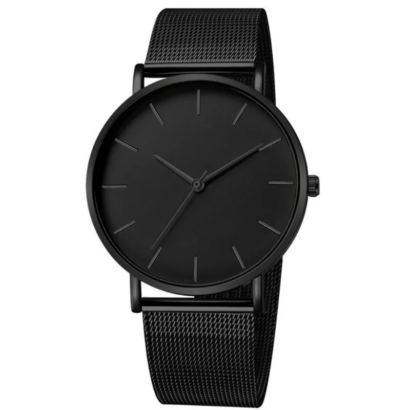 

Simple Men Fashion Alloy Ultra-thin Stainless Steel Strap Quartz Watches