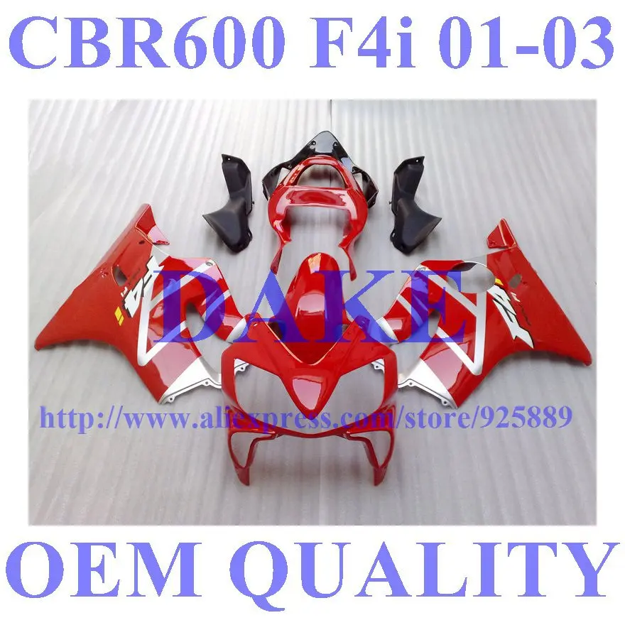 

Injection fairing kits for Honda CBR600F4i 03 02 01 CBR600 01-03 CBR600 F4i 2001 2002 2003 fairings Red #33EE1