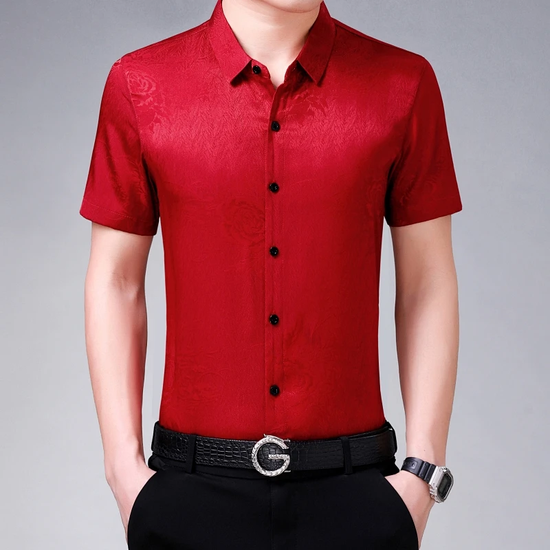 Женская Летняя шелковая одежда повседневная мягкая атласная рубашка с коротким