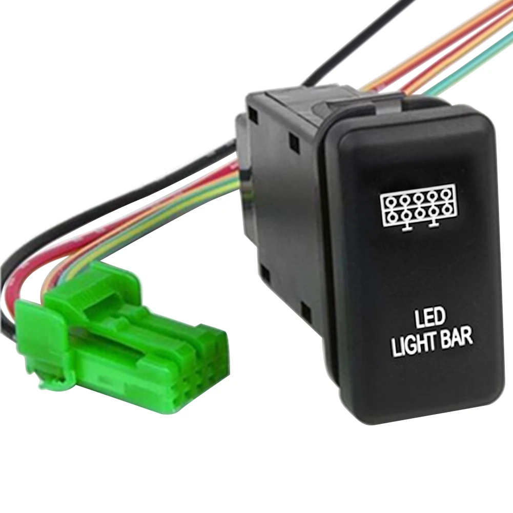 Светодиодные противотуманные фары 12 В с кнопкой управления яркостью и проводом