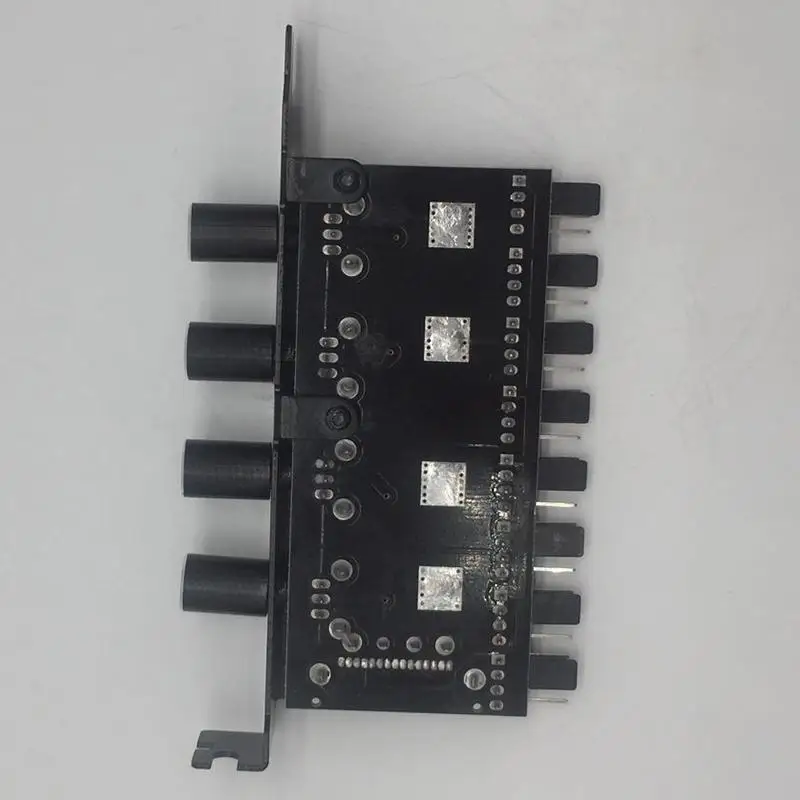 

Channels Fan Hub 4 Knob Cooling Fan Speed Controller For Cpu Case Hdd Vga Pwm Fan Hub Pci Bracket Power By 12V Fan Control