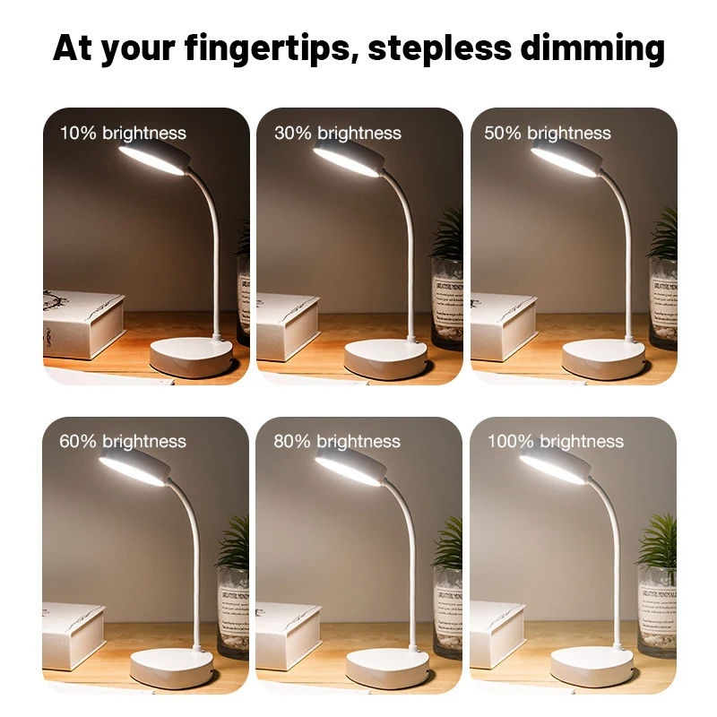 

Led Eye Protection Desk Lamp Rechargeable Five-Level Dimming Foldable Night Light Student Reading Bedside Gift