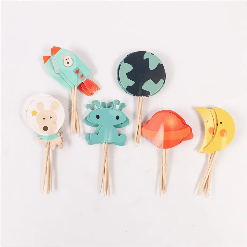 Ракета корабль собака космическая планета звезды робот-инопланетянин кекс