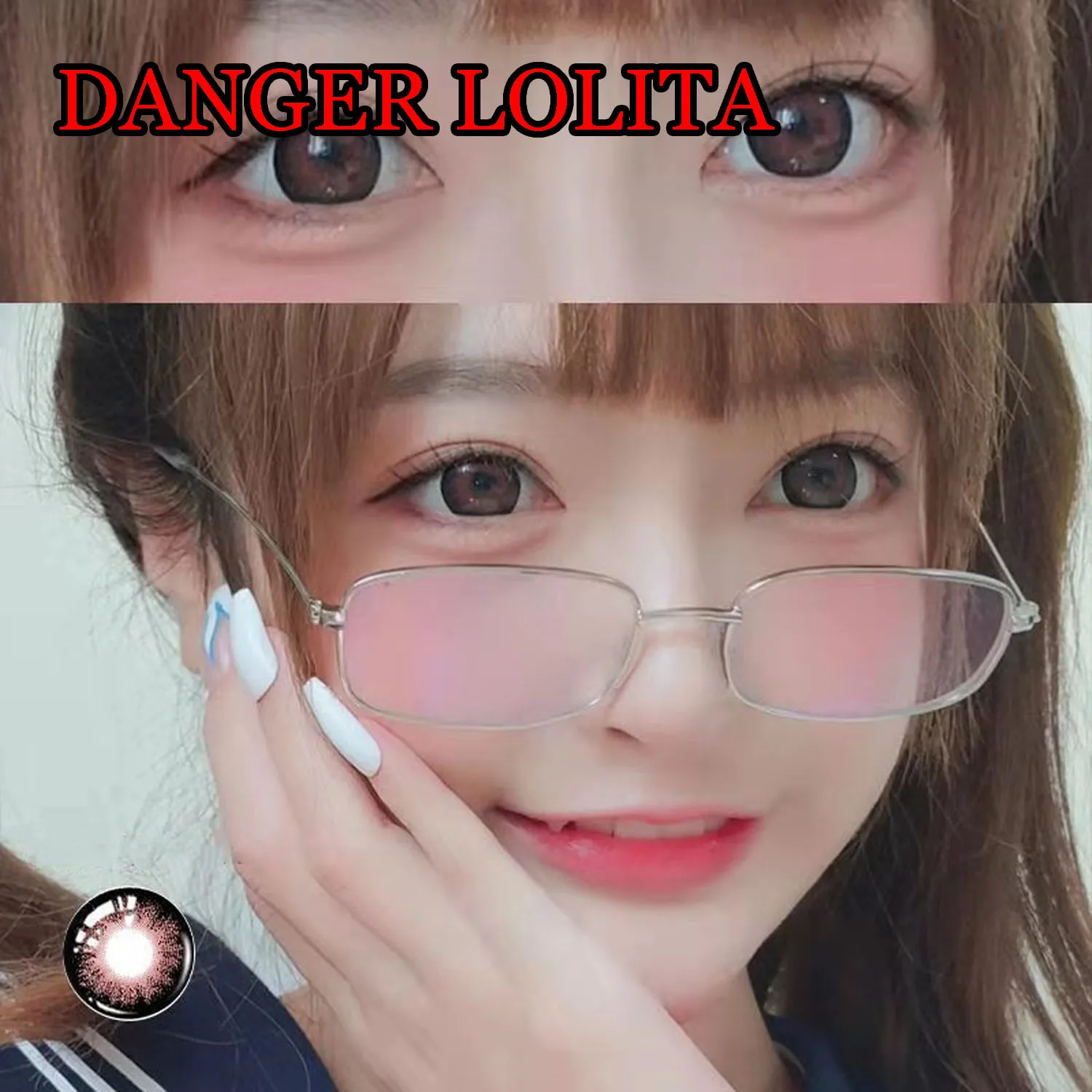 

Hotsale 14.50mm Dolly Contact Lenses Colored Anime Eyes with Prescription lentes de contacto Danger Lolita Wine Red