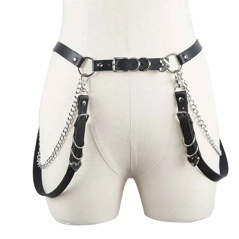 

Dark Lolita Girl Punk Gothic Belt Decorated Jk Waist Chain Chain Strap Larp Leather Belt Steampunk Accessories Cosplay Kits