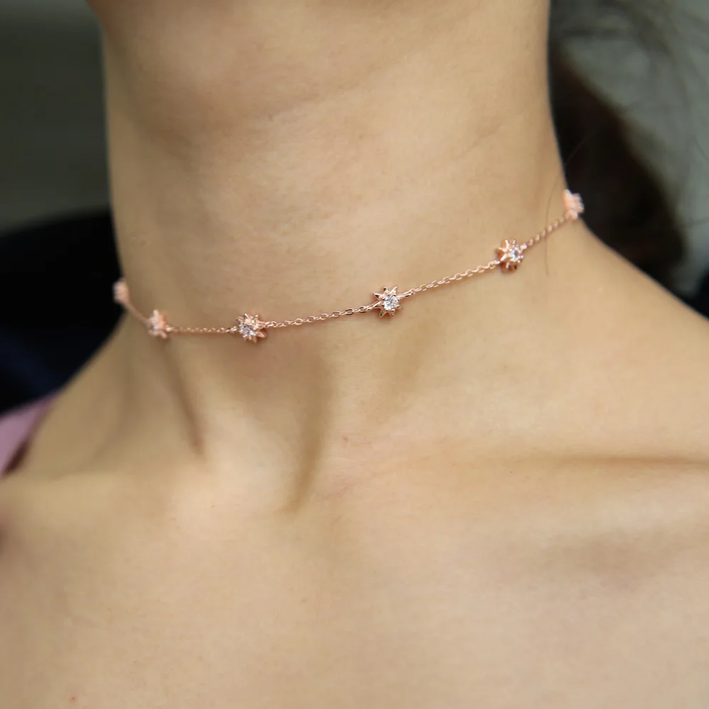 Женское многослойное ожерелье из стерлингового серебра 925 пробы изысканный