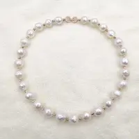 NEW high quality Really natural Metallic luster Baroque Irregular Pearl Necklace 10-11mm 20inches