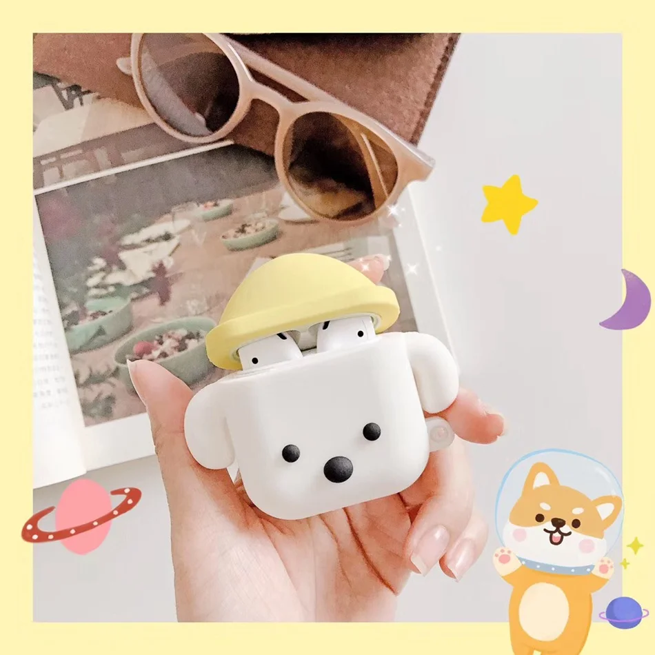 Чехол для наушников из ТПУ с рисунком для Airpods, силиконовый чехол для наушников с милым динозавром, защитный чехол для Apple Airpods, зарядная коробка - Цвет: 535E
