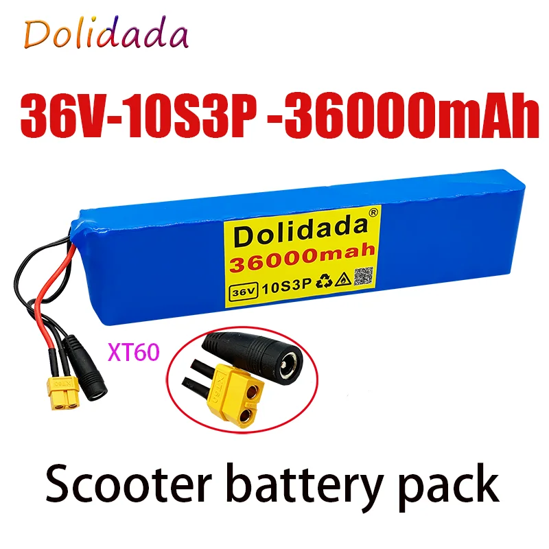 

new 36V 36000mah 10s3p battery 600W 42V 18650 battery pack for Xiaomi m365 Pro eBike bicycle scooter with built-in 20A BMS