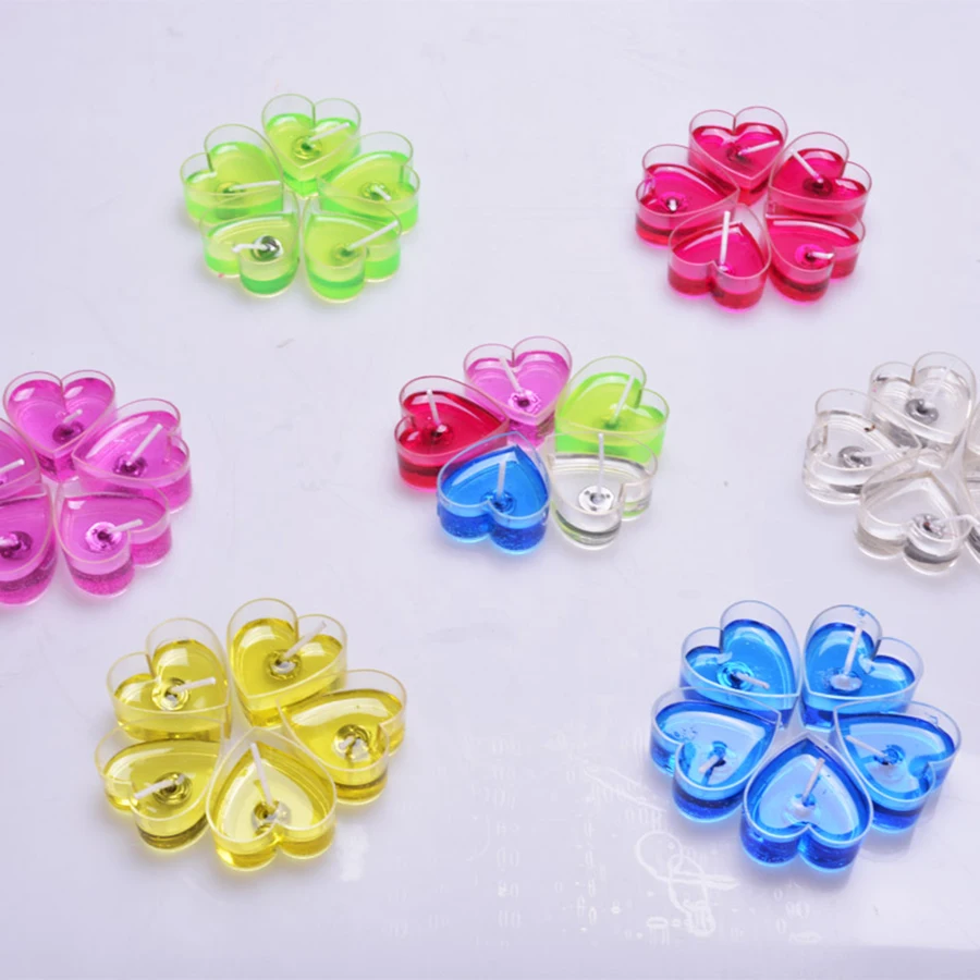 Креативные свечи в форме сердца Желейный воск розовые романтические гелевые