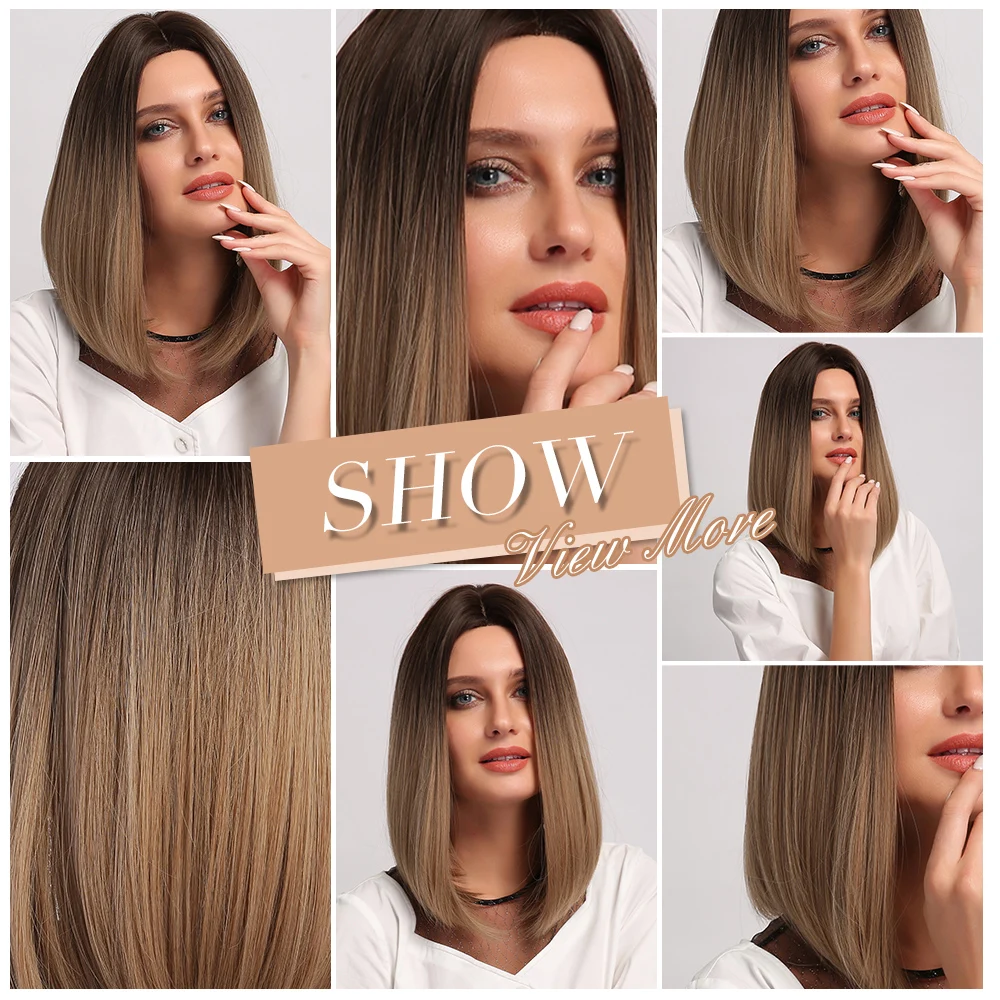 Парики GEMMA синтетические средней длины термостойкие натуральные волосы с