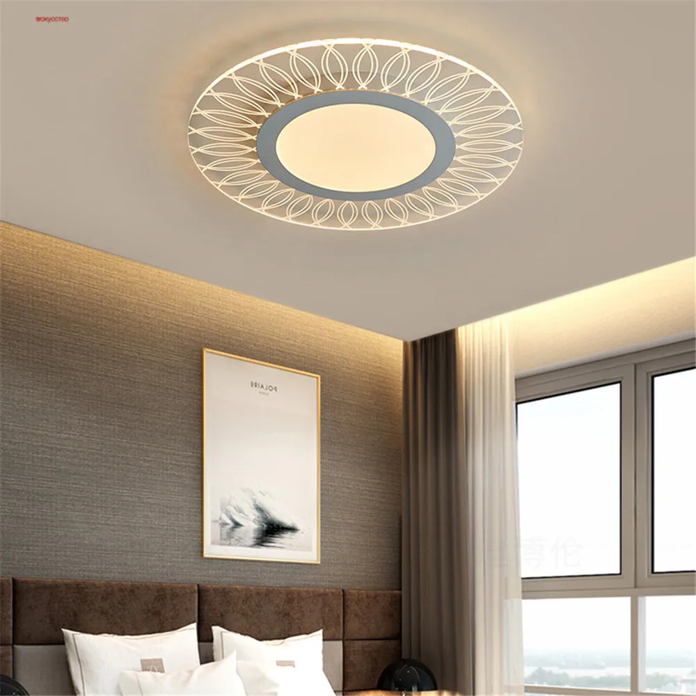 

Современная тонкая акриловая Светодиодная потолочная лампа в скандинавском стиле с круглым узором, комнатные светильники для гостиной, сп...