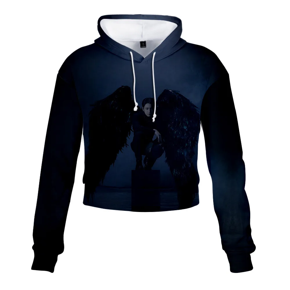 New Korean Fashion Kpop Hoodie Sweatshirts MAP OF THE SOUL K-pop Clothes Women Long Sleeve Cropped Hoody Hip Hop Streetwear Tops | Женская