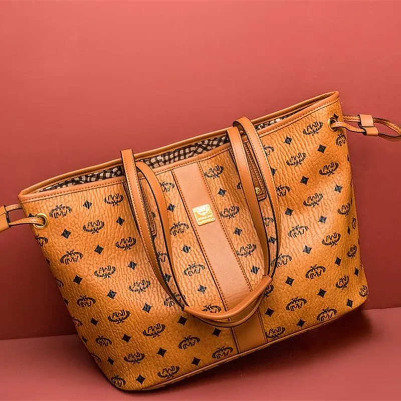 

Tote Bag Large Capacity 2021 New Real Cowhide Ladies Shopping Bag One-shoulder Diagonal Bags Designer Handbags High Quality Gg