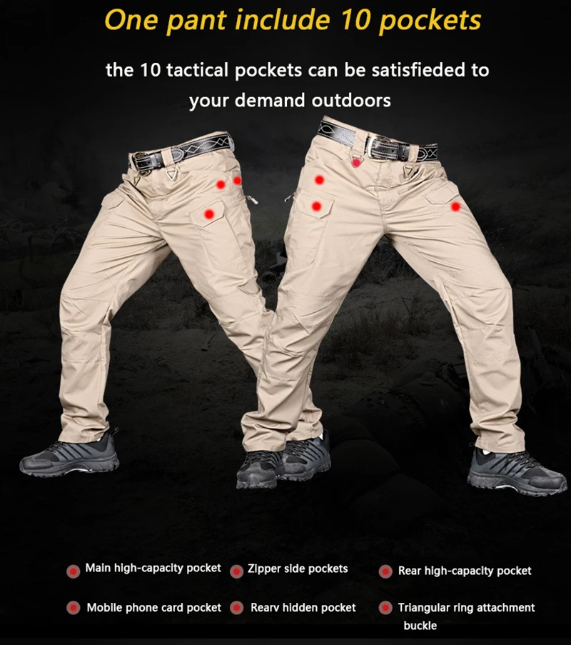 IX7 Весна Для мужчин тактические брюки с несколькими карманами для отдыха на