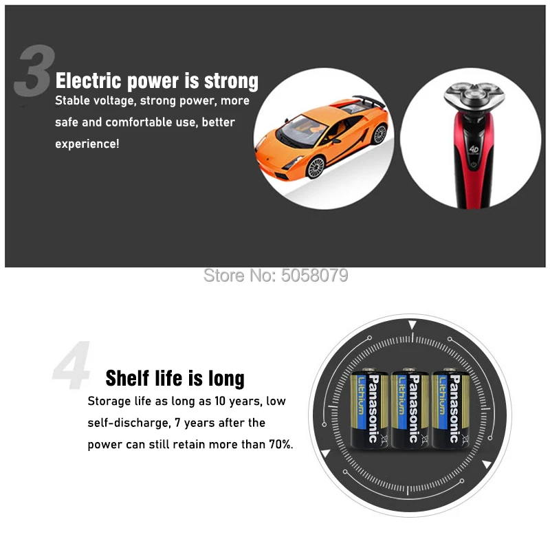 12 шт. новый оригинальный литиевый аккумулятор Panasonic 3 В 1550 мАч CR123 CR 123A CR17345 16340 cr123a