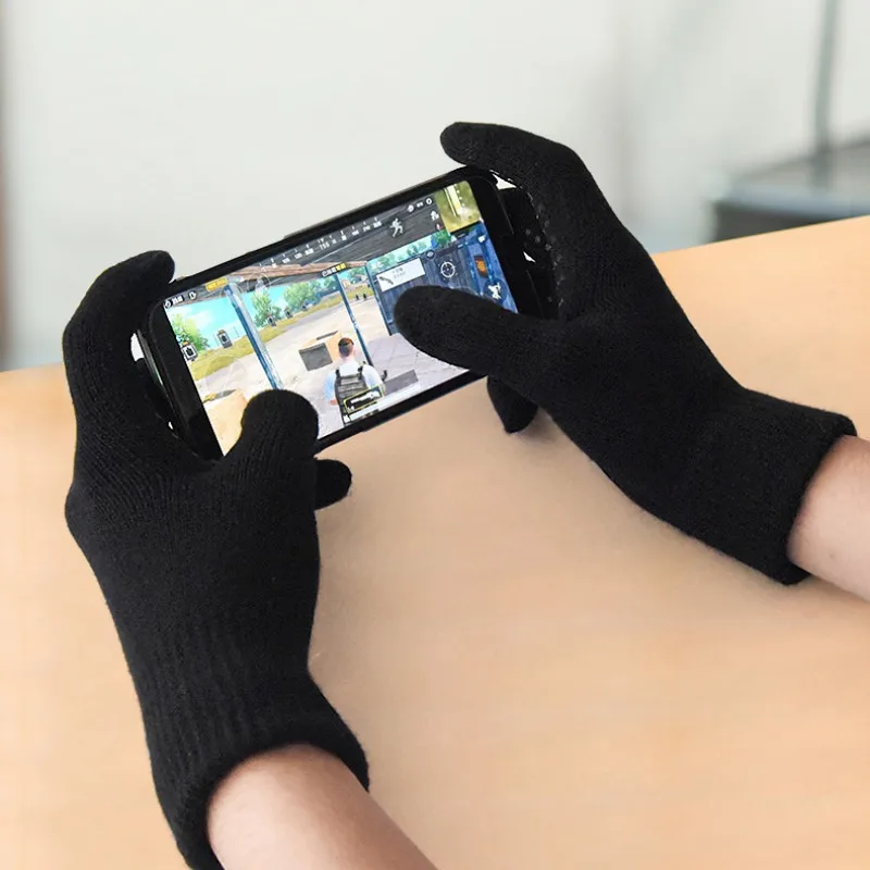 Нескользящие перчатки для сенсорных экранов влюбленных шерстяные мужчин и