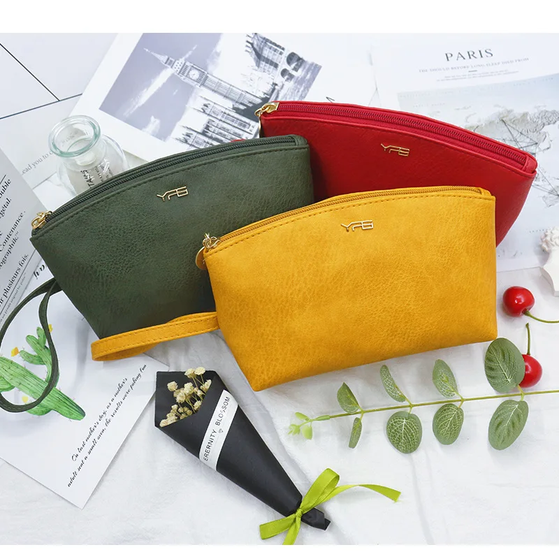 

OL Style Fashion PU Leather Cosmetic Bag Women Handbag Portable Waterproof Handbag Women Makeup Bag Neceser Mujer Toiletry Bag