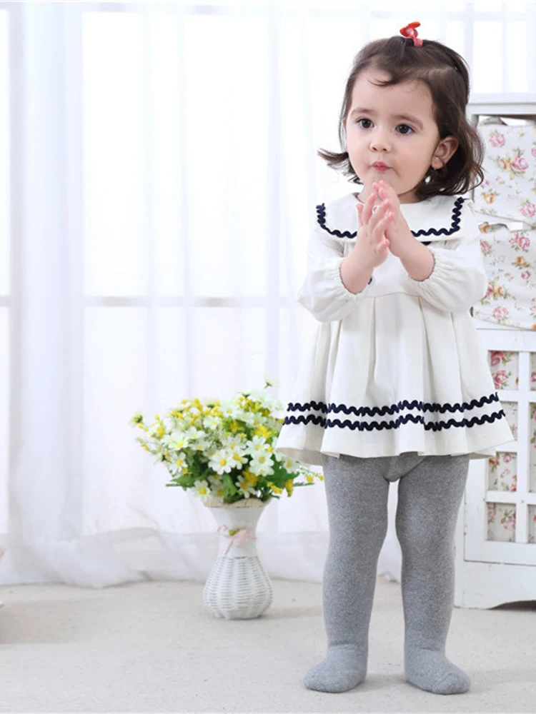 Цельнокроеное платье из хлопка для маленьких девочек ясельного возраста Штаны