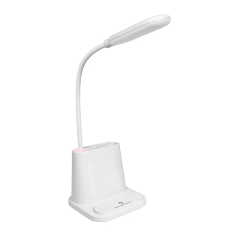 White without fan USB Перезаряжаемый Светодиодный настольный светильник сенсорная Регулируемая лампа настольная для детей настольная прикроватная Спальня Гостиная - Цвет корпуса: White without fan