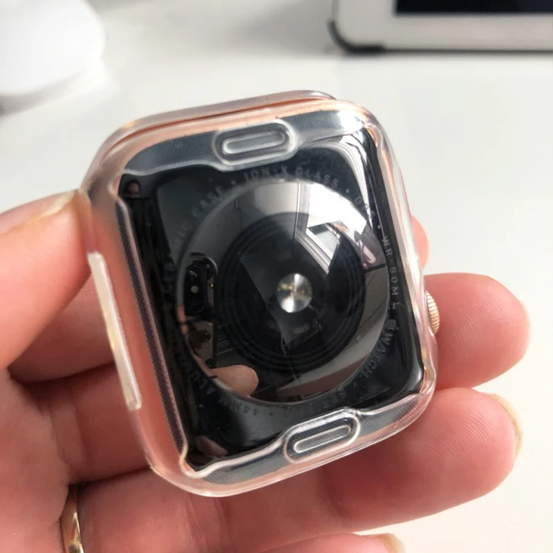 Чехол для Apple Watch Series 3 2 1 38 мм 42 элегантный мягкий прозрачный ТПУ чехол защиты