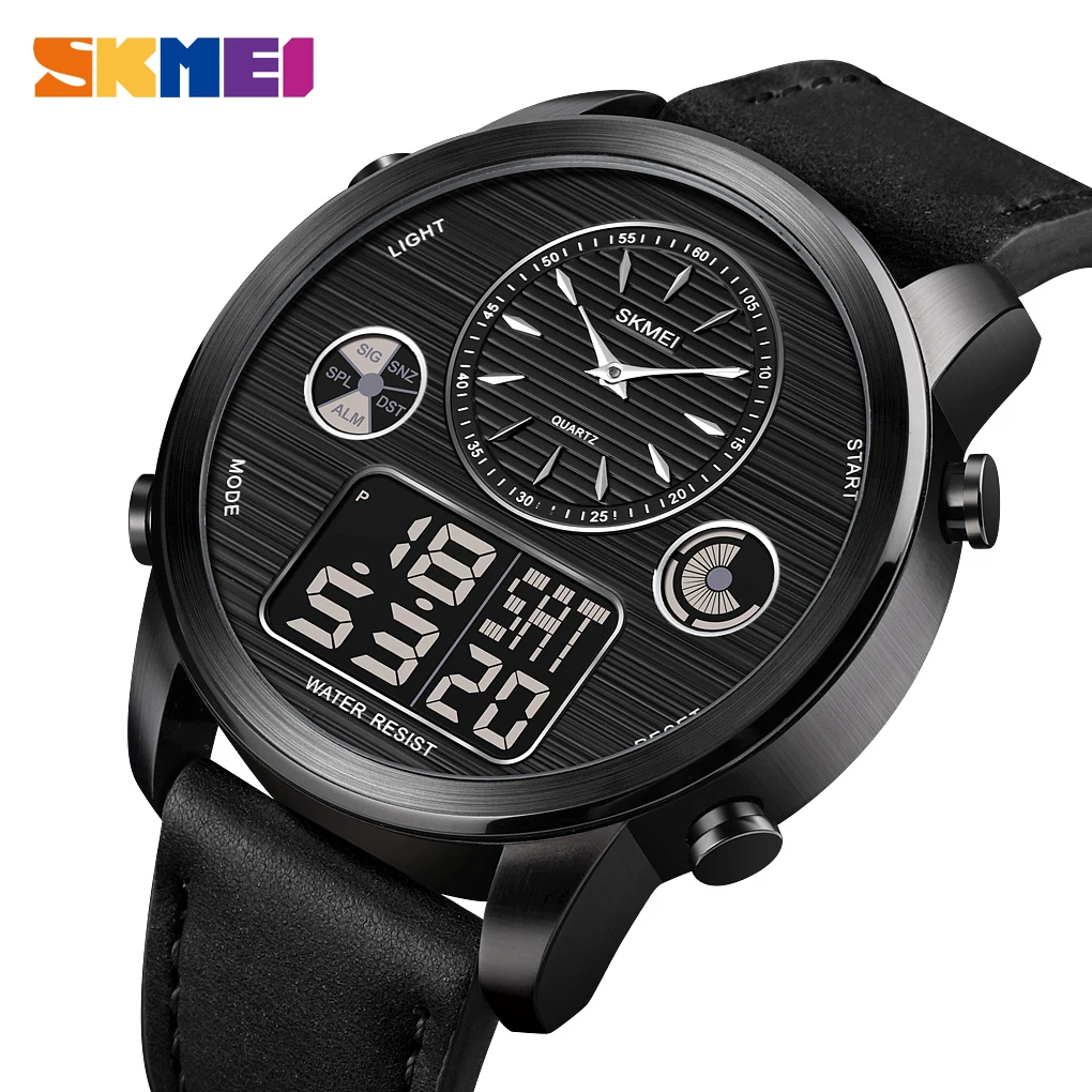 

Fashion Men's Watch Luxury Countdown Stopwatch Digital Men LED Display Watches SKMEI Brand World Time Electronic Clock Relogio