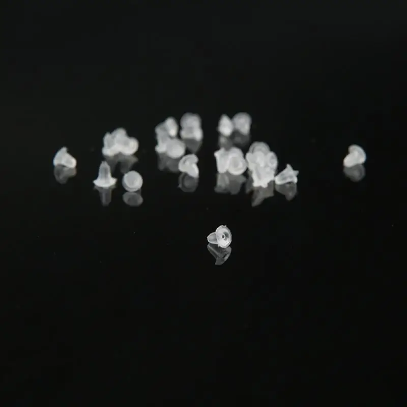 200 шт./упак. Мягкие силиконовые прозрачные туннели с пробкой для пирсинга прочные