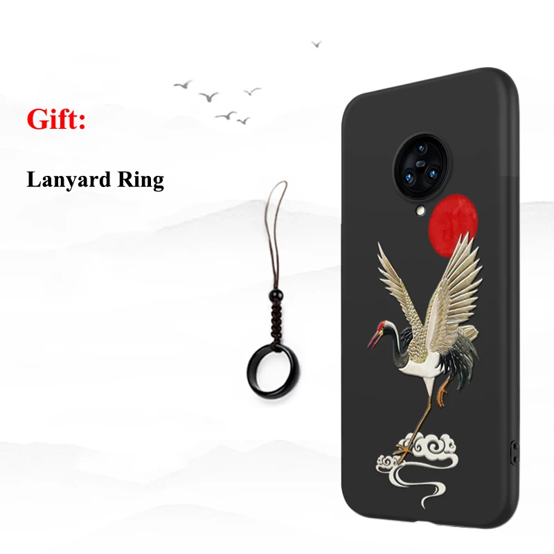 Crane ДЛЯ Vivo X30 Pro X27 Nex 3 Nex3 5G S A X21 UD Z1 Z1i Y85 X23 чехол 3D рельефный матовый мягкий чехол-накладка LICOERS Официальный чехол Funda - Цвет: Crane