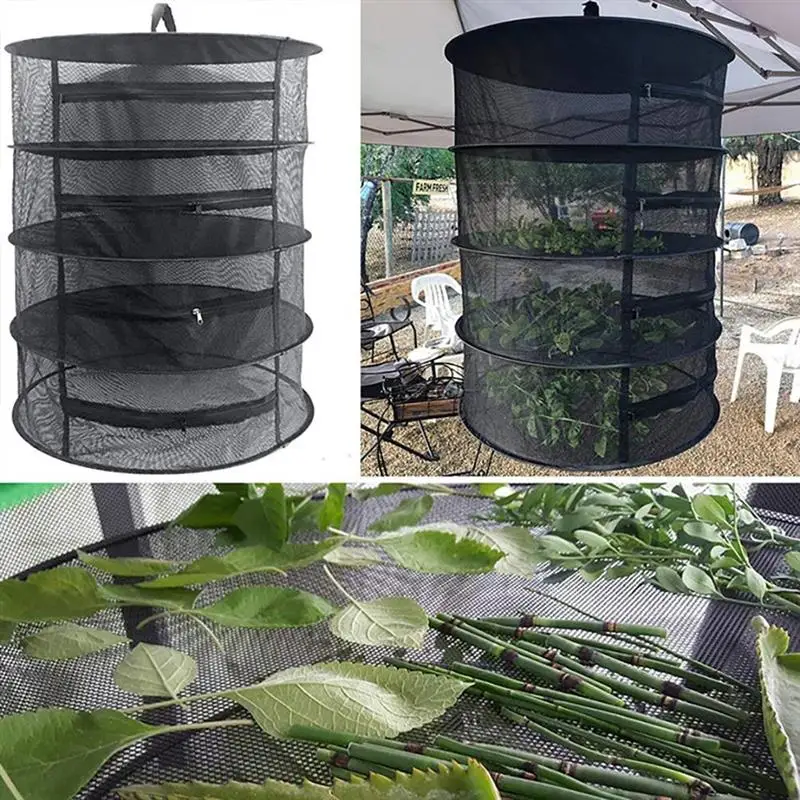 

Heavy Duty Drying Rack Hanging Dry Net Foldable Drying Rack Closed Zipper Dry Bag Plant Herb Drying Net Hanging Basket