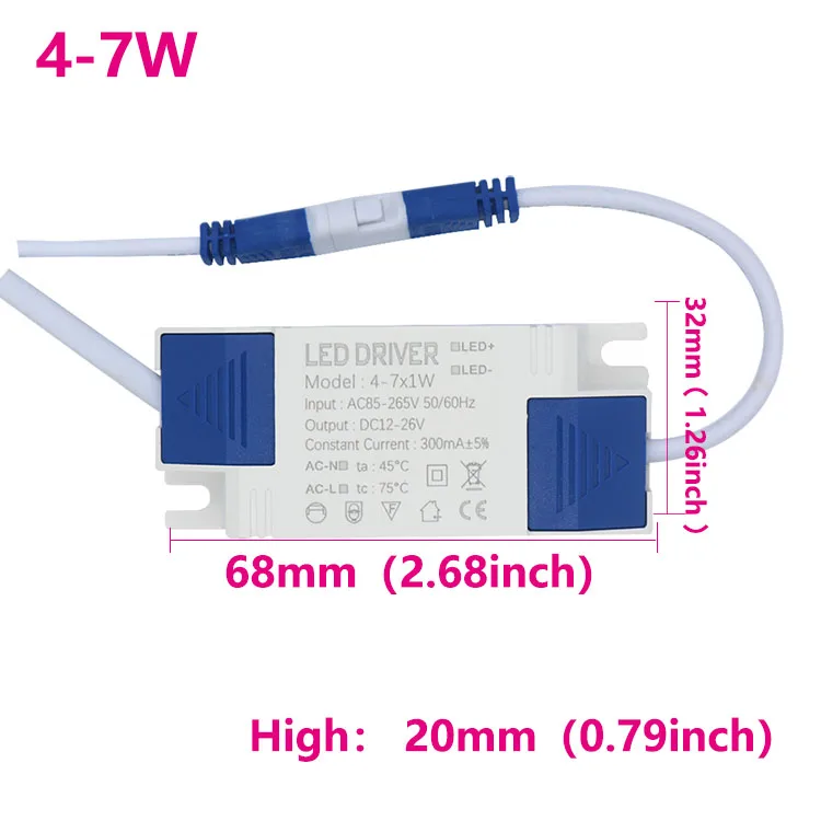 

LED Driver 1-3W 4-7W 8-12W 12-18W 18-25W 25-36W Lighting Transformers 300mA For LED Power Light Panel Light Downlight DIY Bulbs