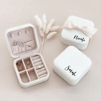 personalized travel jewelry box birthday gift monogrammed jewellery case custom gift for girls junior bridesmaid gift